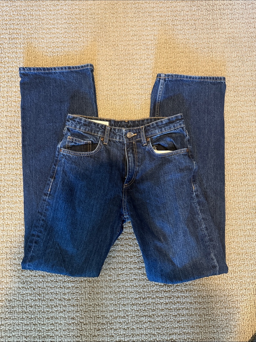 Zara Women's Dark Blue Straight Jeans